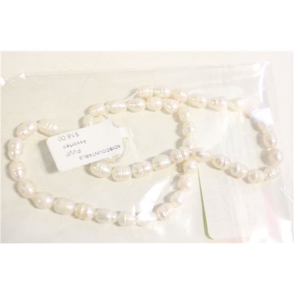 STRING OF NATURAL FRESH WATER PEARLS