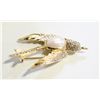Image 1 : VINTAGE GOLDTONE SWALLOW BIRD RHINESTONES &
