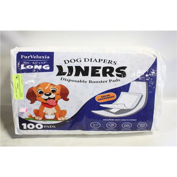 100 PCS FURVELUXIA DOG DIAPER LINERS
