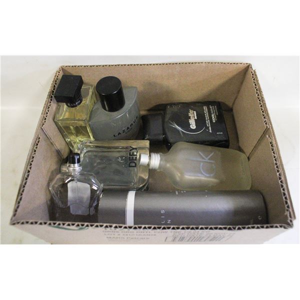 BOX WITH COLLECTION OF ESTATE COLOGNES INCL.