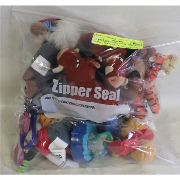 13 VINTAGE DISNEY TOY ANIMALS GOOFY POOH ARIEL