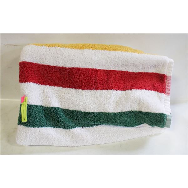 LARGE PLUSH HUDSON BAY BEACH TOWEL