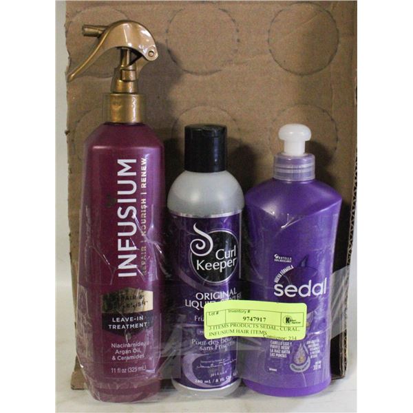 3 ITEMS PRODUCTS SEDAL, CURAL, INFUSIUM HAIR ITEMS