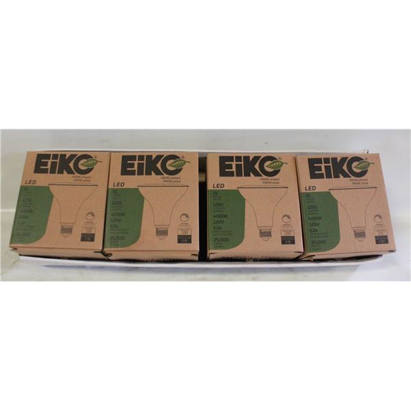 LOTS OF 4 EIKO FLOOD 40 BEAM LED15WPAR38