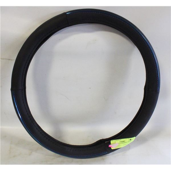 BLACK & BLUE STEERING WHEEL COVER