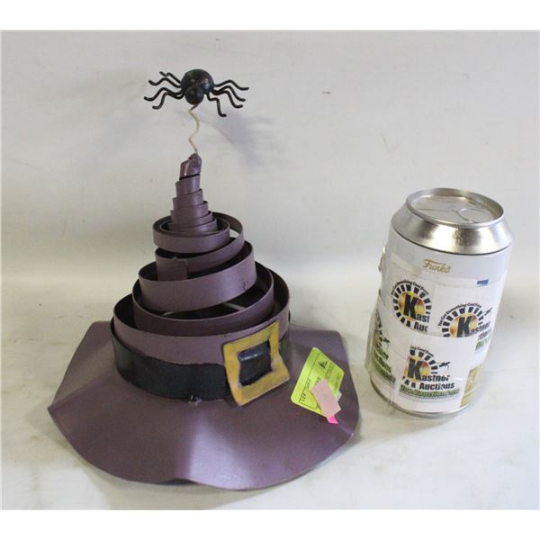 PURPLE WITCH HAT METAL CANDLE HOLDER