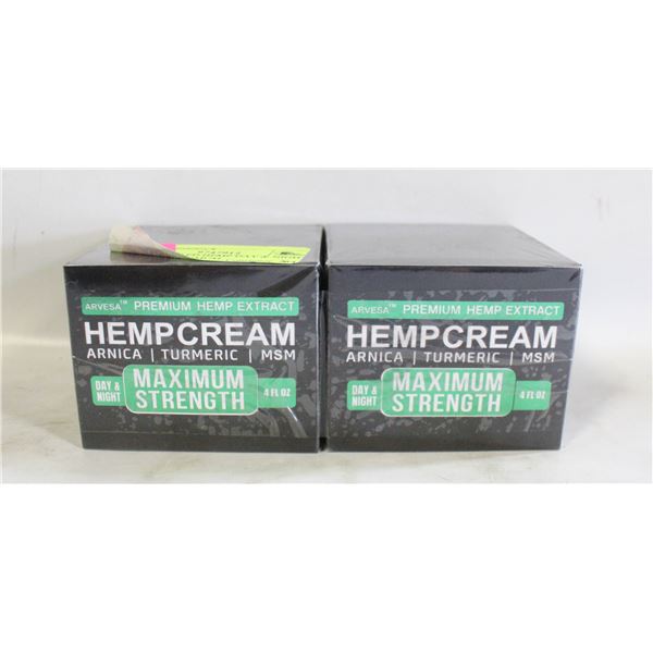 NEW 2 SEALED HEMP DAY & NIGHT CREAMS MAXIMUM