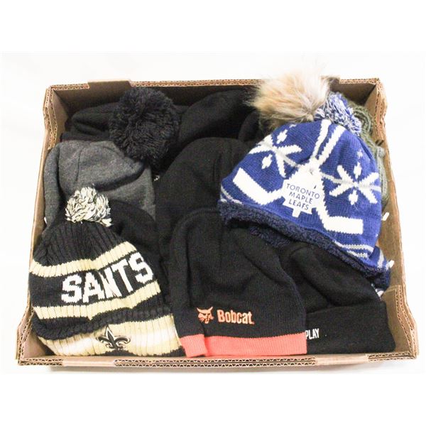 FLAT WITH 10 WINTER TOQUES INCL. THE SAINTS,