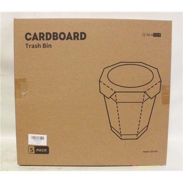 BRAND NEW 5PK CARDBOARD TRASH BIN