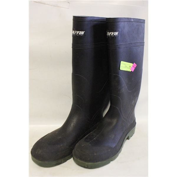 BAFFIN SZ 10 STEEL TOE RUBBER BOOTS
