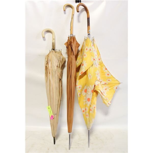3 MID CENTURY UMBRELLAS