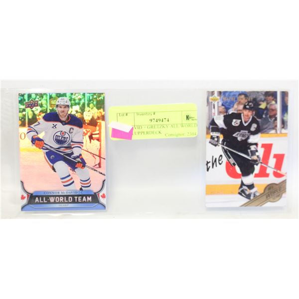 MCDAVID + GRETZKY ALL WORLD TEAM UPPERDECK