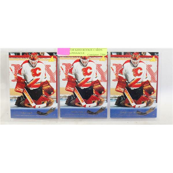 3 TREVOR KIDD ROOKIE CARDS 1995-96 PINNACLE