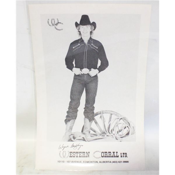 1981 GRETZKY WESTERN CORRAL PROMO PHOTO BLACK