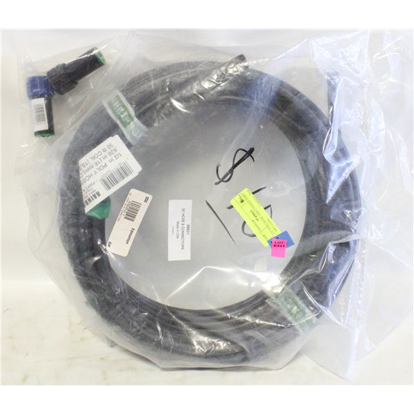 1/2" POLI HOSE AND CONNECTORS 50FT LONG