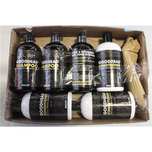 NEW 6 SEALED BALLSY GOODHEAD SHAMPOO & CONDITIONER