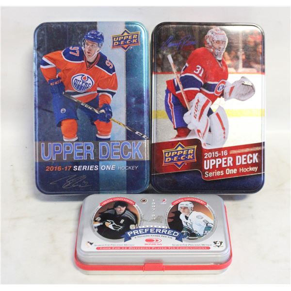 3 EMPTY HOCKEY TINS MCDAVID COREY PRICE JAGR +