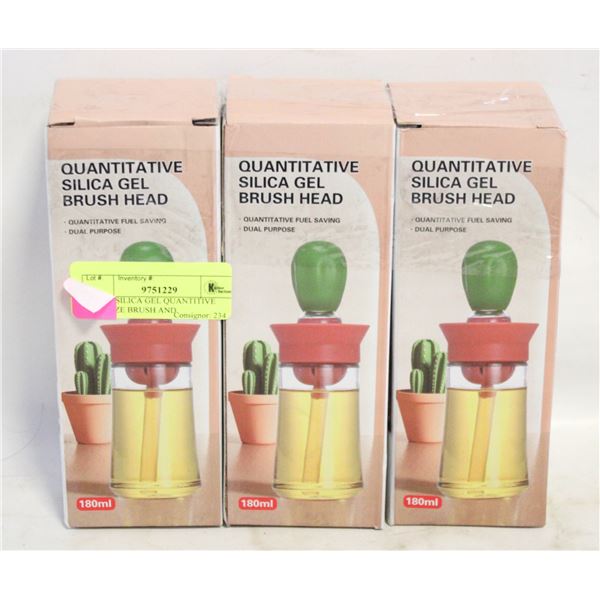 NEW 3 SILICA GEL QUANTITIVE SQUEEZE BRUSH AND