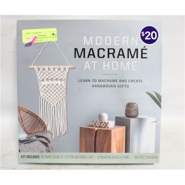 NEW MODERN MACRAME AT HOME HANDWOVEN GIFTS