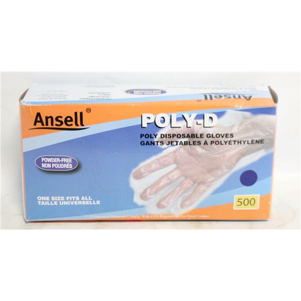 ANSELL POLY-D 500PC GLOVES SET