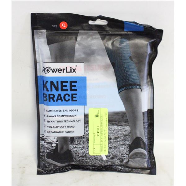 POWERLIX COMPRESSION KNEE SLEEVE SZ XL NEW