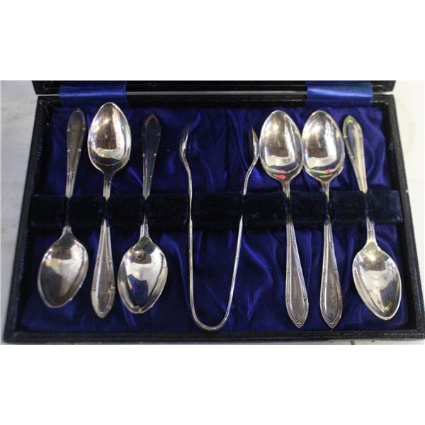 VINTAGE 1930'S EPNS BOXED TEASPOONS &