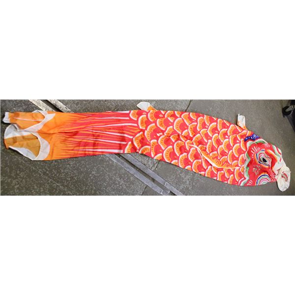 JAPANESE CARP KOINOBORI WINDSOCK, 8+ FEET LENGTH