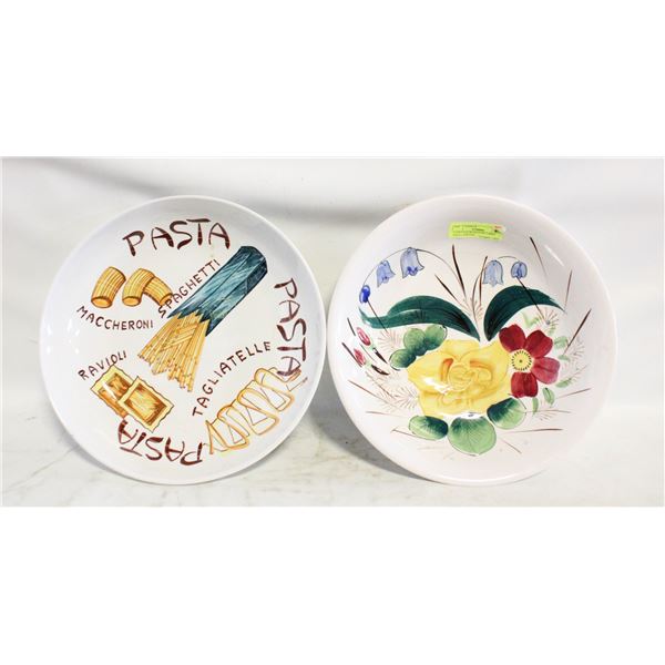2 VINTAGE IRONSTONE LARGE PASTA SERVING