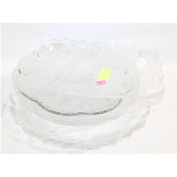COLLECTION OF FANCY GLASS PLATTERS