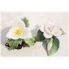 Image 1 : 2 VINTAGE WHITE MAGNOLIA FLOWER BONE CHINA DECOR