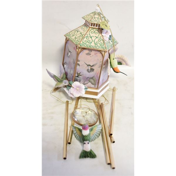 BRADFORD EXCHANGE HUMMINGBIRD WINDCHIME