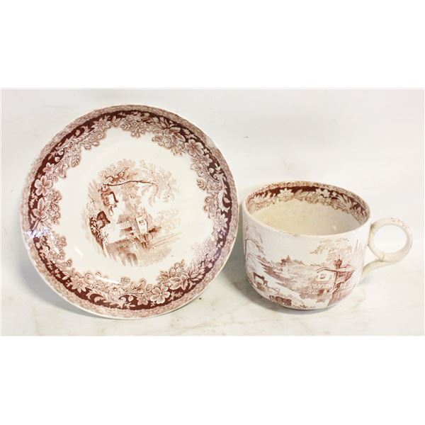 VINTAGE JUMBO ADAMS LORRAINE FARMERS CUP & SAUCER