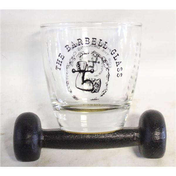 VINTAGE 1964 PRODARE CO. BARBELL GLASS