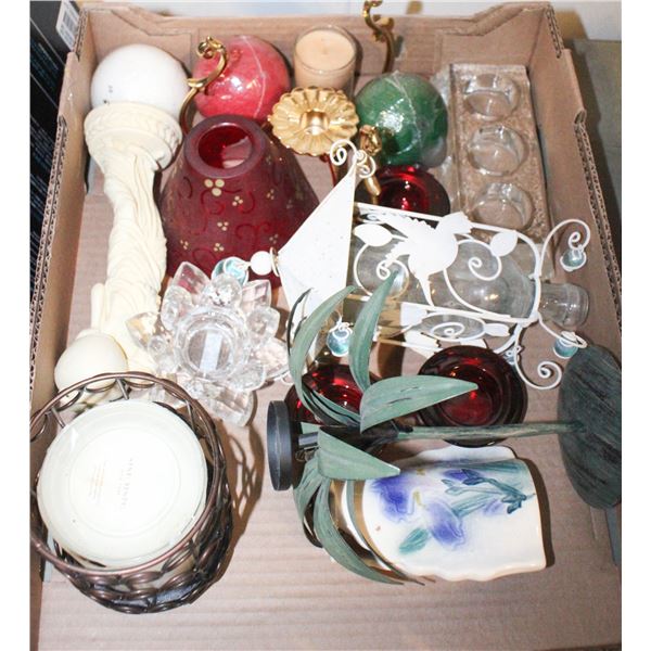 COLLECTION OF FANCY CANDLE HOLDERS