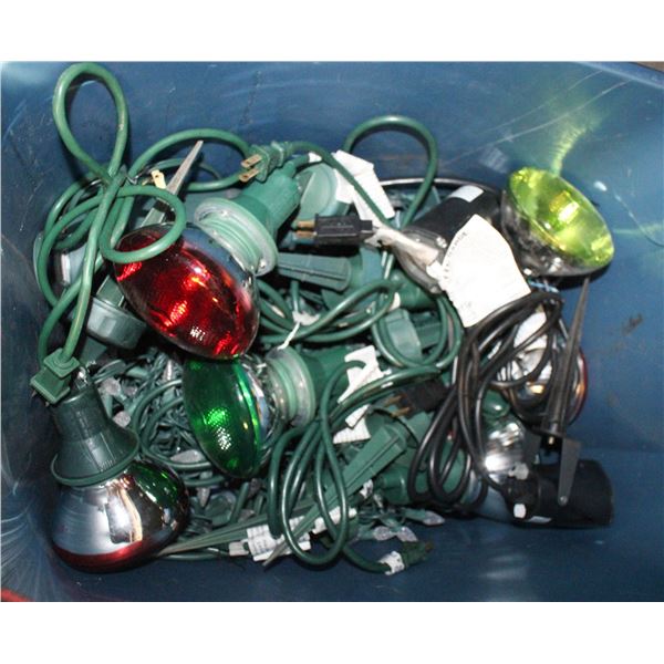 OUTDOOR FLOODLIGHTS + STRING LIGHTS