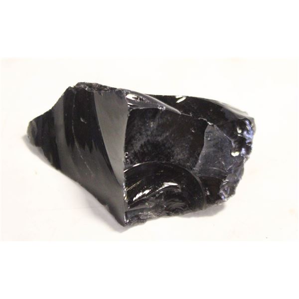 13)  NATURAL BLACK OBSIDIAN 38.1 GRAM