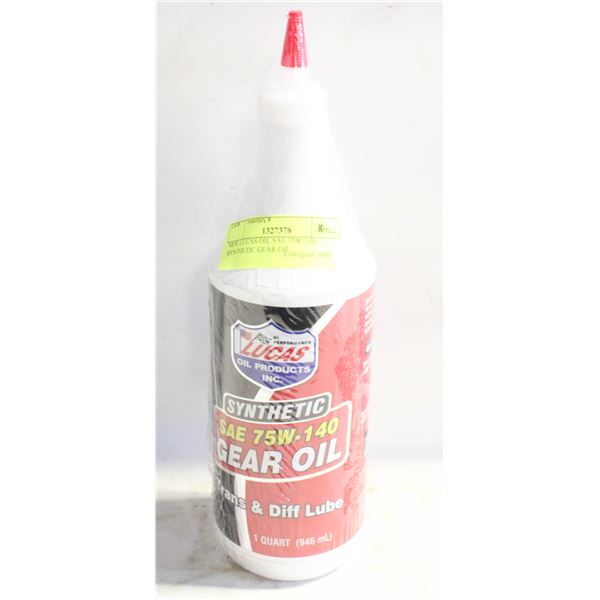 NEW LUCAS OIL SAE 75W-140 SYNTHETIC GEAR OIL