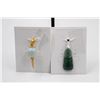 Image 1 : #158-NATURAL JADE JADEITE PENDANT 2PCS