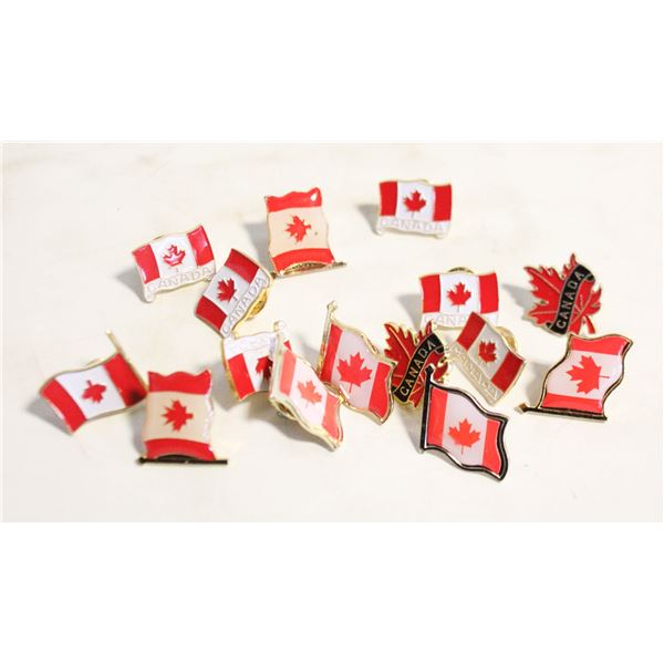15 VARIOUS CANADA LAPEL PINS