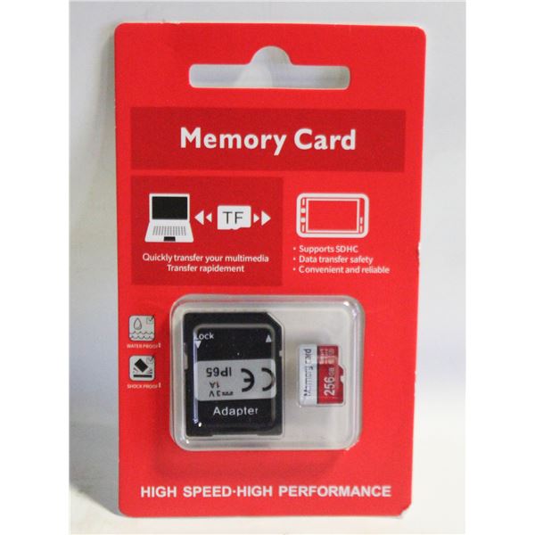 NEW 256GB HIGH-SPEED SD CARD, WATERPROOF AND