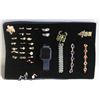 Image 1 : TRAY W/ BROOCH AND BRACELETS AND RINGS,