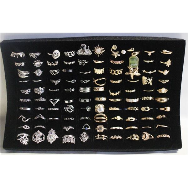 TRAY W/100 GOLDTONE AND TIBETAN SILVER STYLE