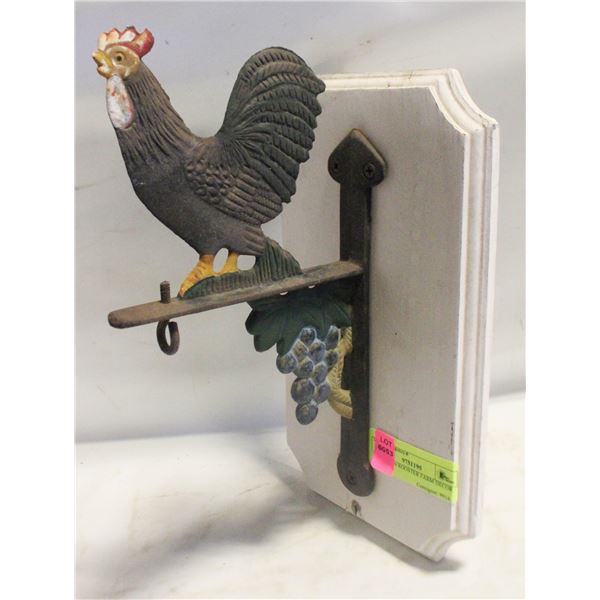 CAST IRON ROOSTER FARM DÉCOR