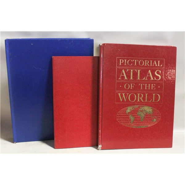 3 VINTAGE ATLAS BOOKS, 1965, 1988, 1993