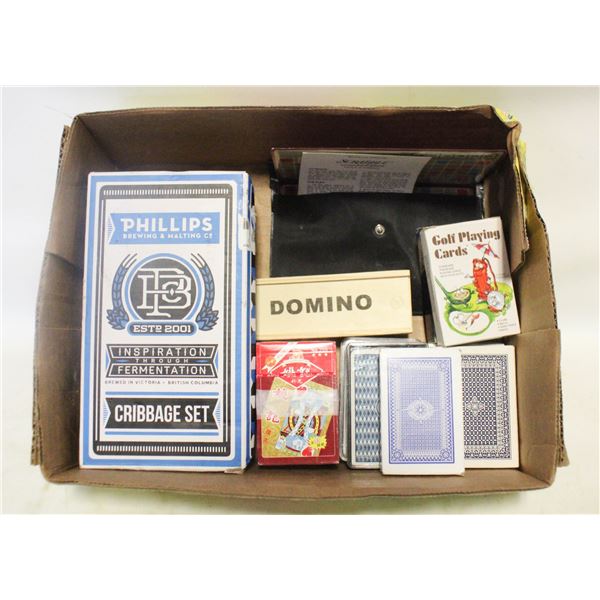 FLAT OF GAMES + PLAYING CARDS