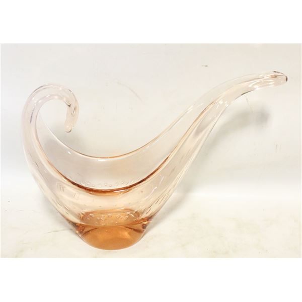 VINTAGE AMBER ART GLASS MAGIC LAMP