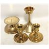 Image 1 : (4) BRASS CANDLE HOLDERS