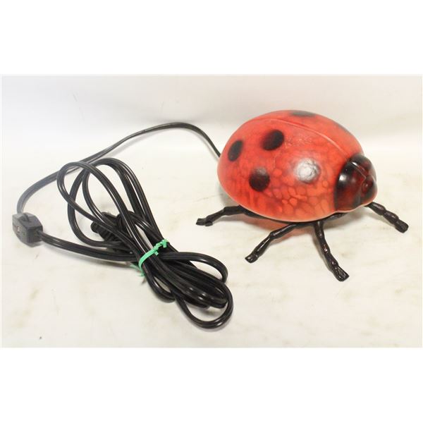 LADY BUG LIGHT - CAST IRON AND GLASS
