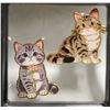 Image 1 : NEW DOUBLE KITTEN PINS ENAMEL FILLED