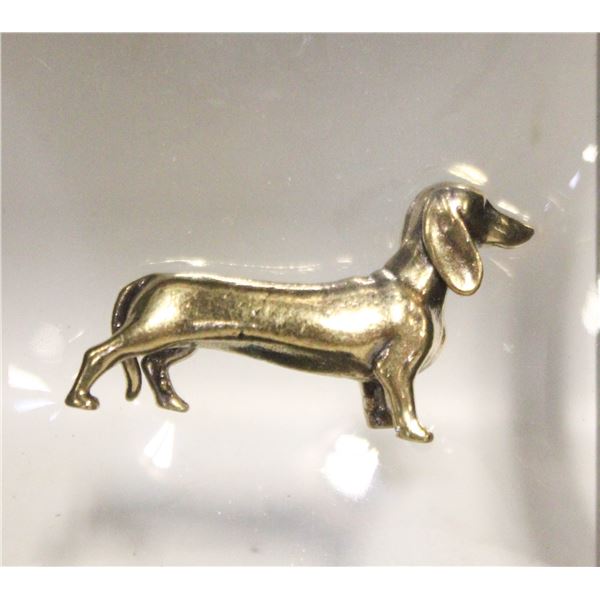 NEW BRASS DACHSHUND FIGURINE